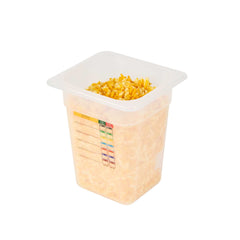 Met Lux Square White Polypropylene 1/6 Size Food Pan - 8