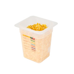 Met Lux Square White Polypropylene 1/6 Size Food Pan - 8