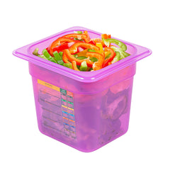 Met Lux Purple Allergen-Free Polypropylene 1/6 Size Food Pan - 6