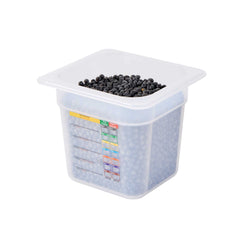 Met Lux Square White Polypropylene 1/6 Size Food Pan - 6