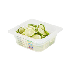 Met Lux Square White Polypropylene 1/6 Size Food Pan - 2.5