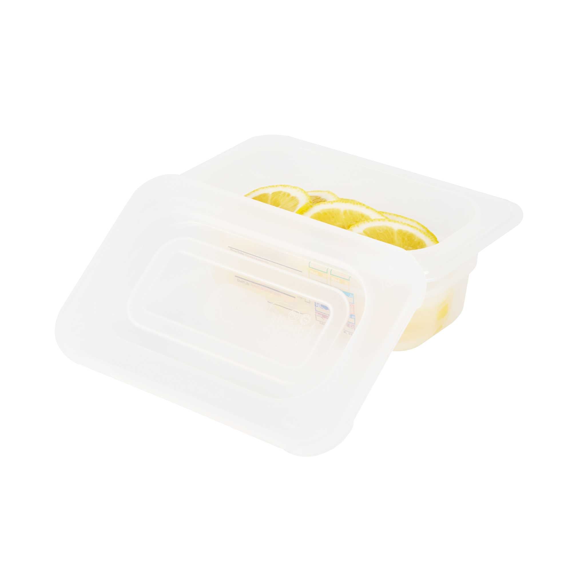 Met Lux Rectangle Clear Polypropylene Lid - Fits 1/9 Size Food Pan - 7" x 4 1/2" - 1 count box
