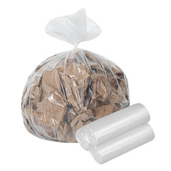 RW Clean 45 gal Clear Plastic Trash Can Liner - Light-Duty, 1 mil - 40
