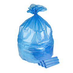 Clean Tek Professional 55 Gal Blue Plastic Recycling Trash Liner - Linear Low Density, 1.5 mil - 39