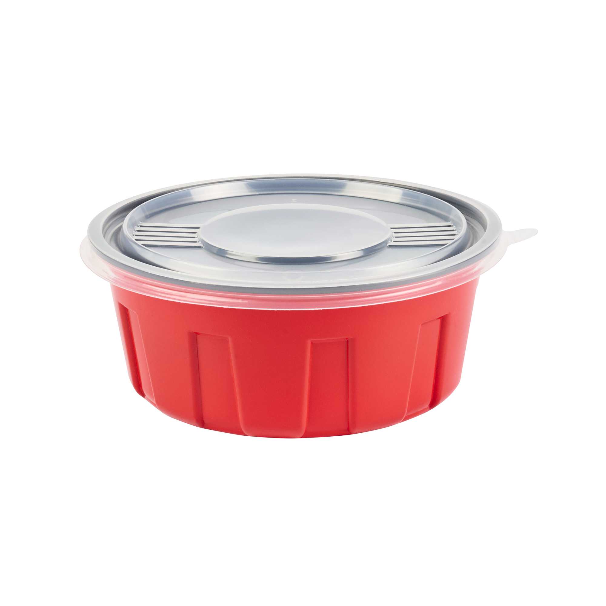 Bento Tek Round Clear Plastic Lid - Fits 23 oz To Go Box - 6" x 6" - 50 count box