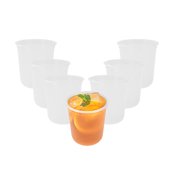 Bev Tek 13 oz U-Shape Frosted Plastic Hot / Cold Drinking Cup