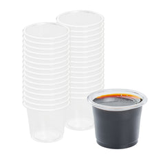 Basic Nature 1 oz Clear PLA Plastic Portion Cup - Compostable - 2000 count box