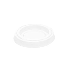 Basic Nature Clear PLA Plastic Lid - Fits 1 oz Portion Cup, Compostable - 100 count box