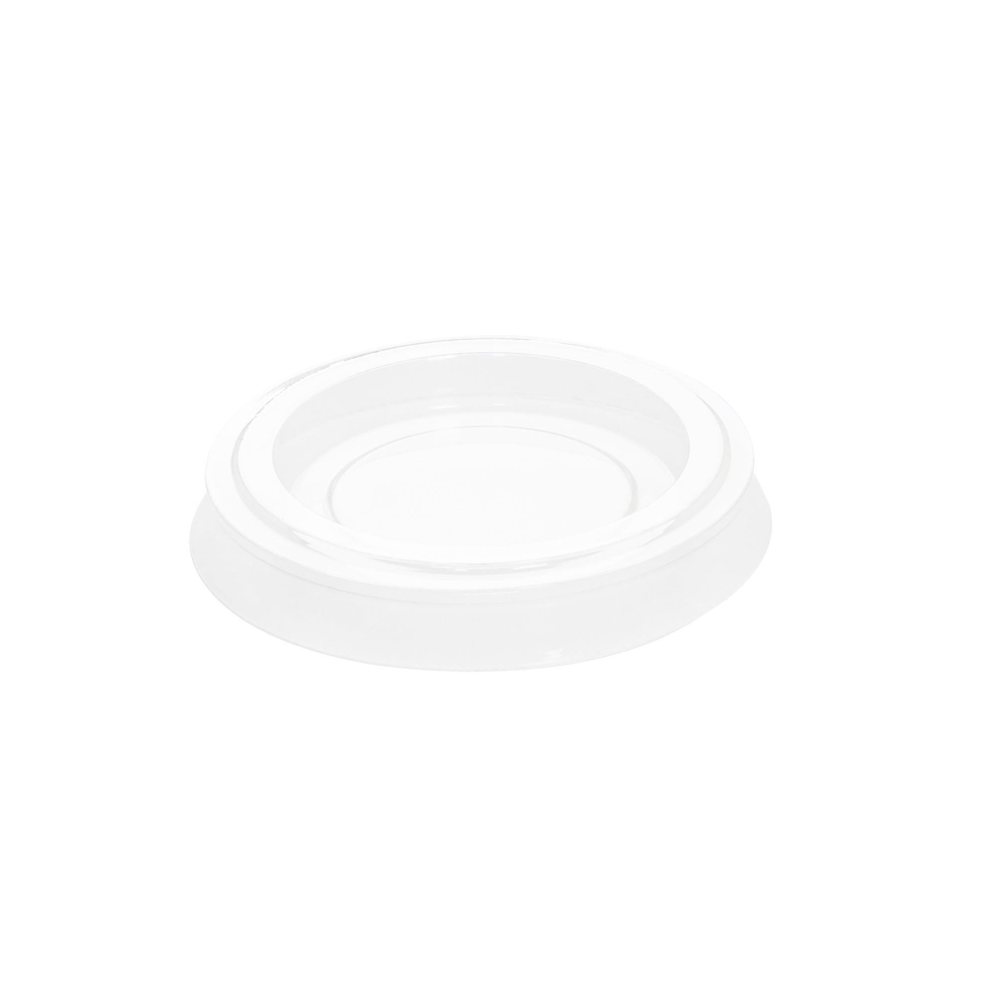 Basic Nature Clear PLA Plastic Lid - Fits 1 oz Portion Cup, Compostable - 2000 count box