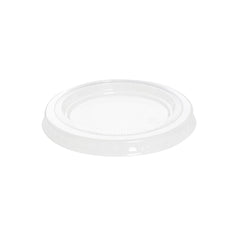 Basic Nature Clear PLA Plastic Lid - Fits 2 / 3 oz Portion Cup, Compostable - 2000 count box