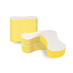 Clean Tek Professional Jumbo Yellow Sponge / White Light-Duty Scouring Pad Combo - 9 1/2