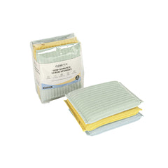 Clean Tek Professional Multi-Purpose Assorted Scrub Sponge - Blue, Yellow, and Green, Non-Scratch - 4 1/2