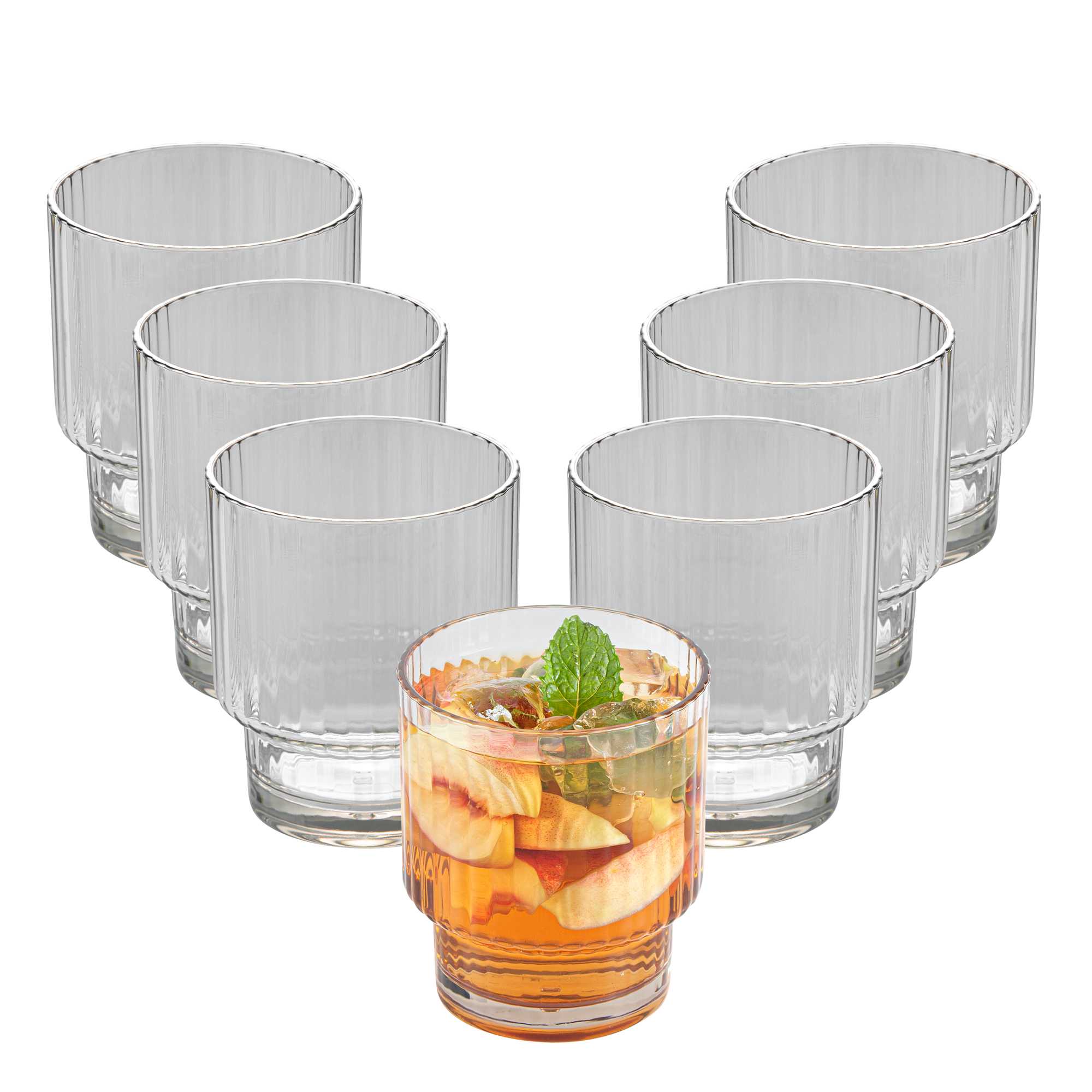 Bev Tek 11 oz Clear SAN Plastic Tumbler - Stackable - 48 count box