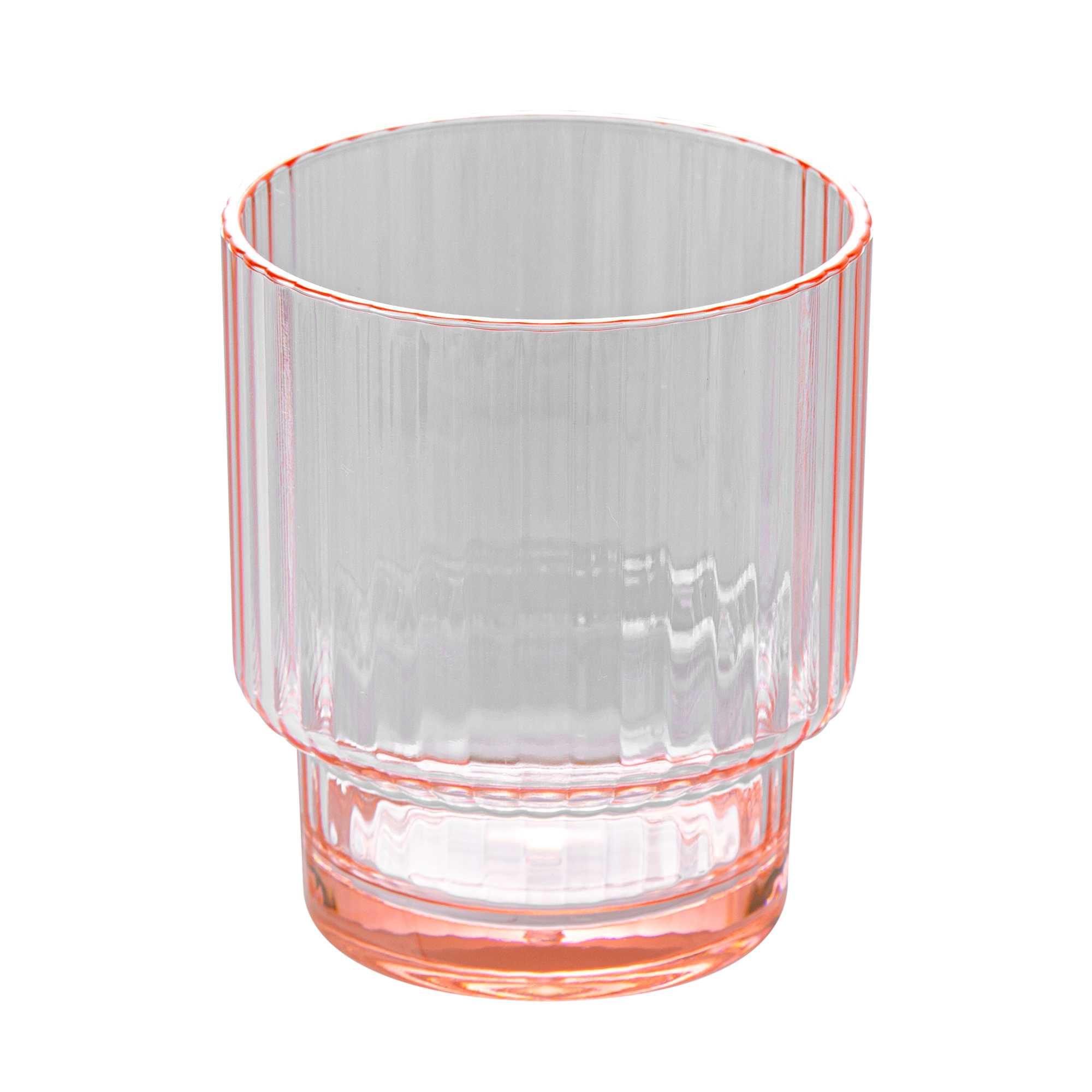 Bev Tek 11 oz Pink SAN Plastic Tumbler - Stackable - 6 count box