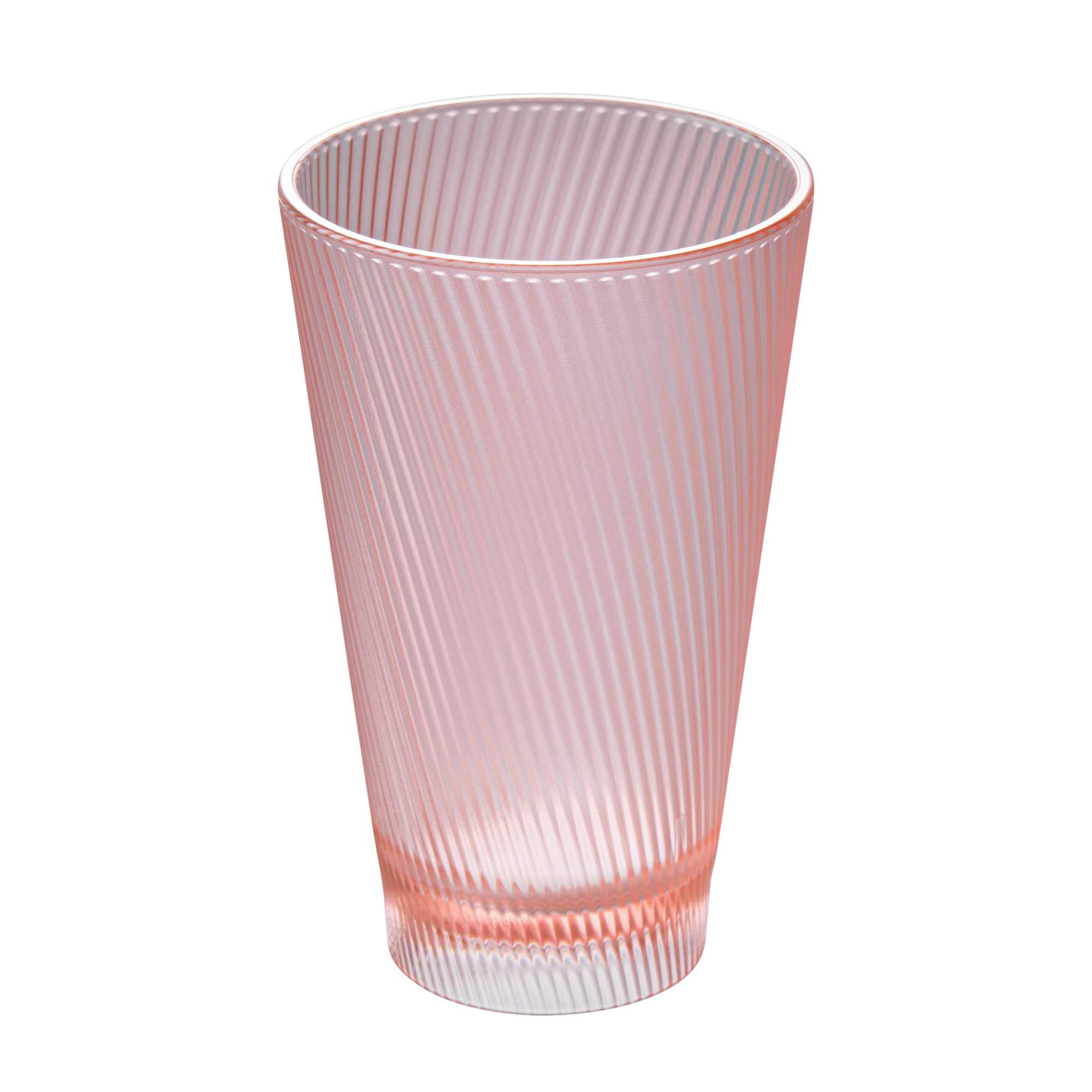 Bev Tek 14 oz Pink SAN Plastic Tumbler - 6 count box