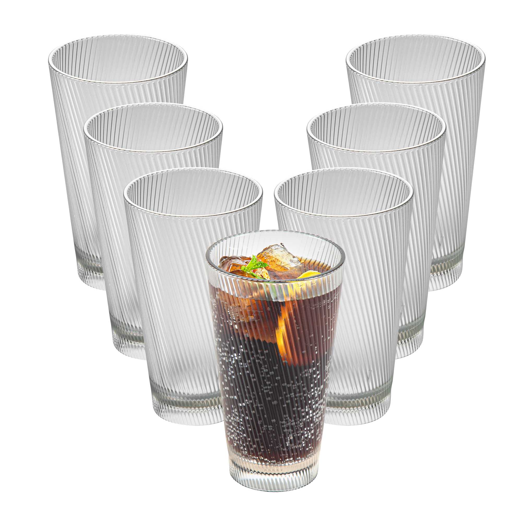 Bev Tek 16 oz Clear SAN Plastic Tumbler - 6 count box