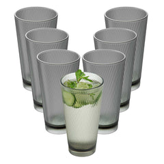 Bev Tek 20 oz Gray SAN Plastic Tumbler - 6 count box