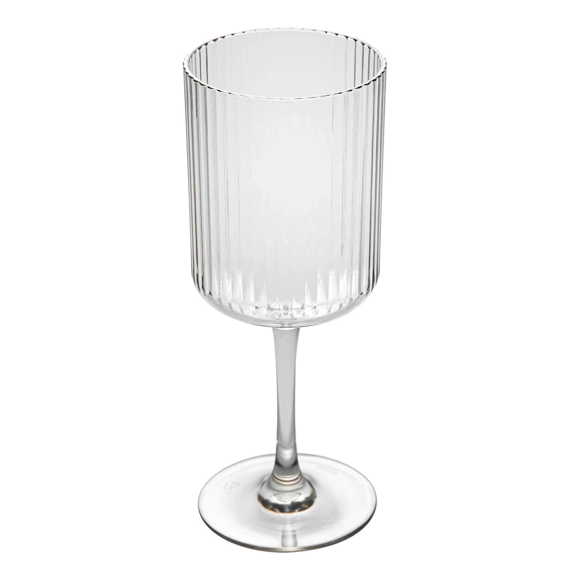 Bev Tek 12 oz Clear SAN Plastic Wine Glass - 48 count box