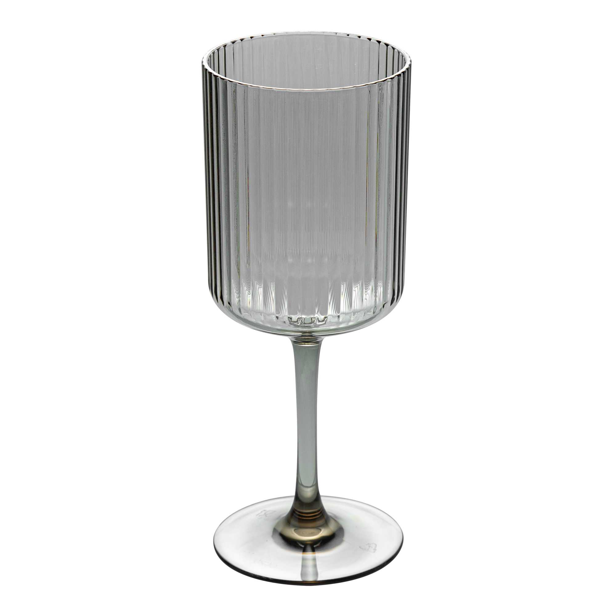 Bev Tek 12 oz Gray SAN Plastic Wine Glass - 48 count box