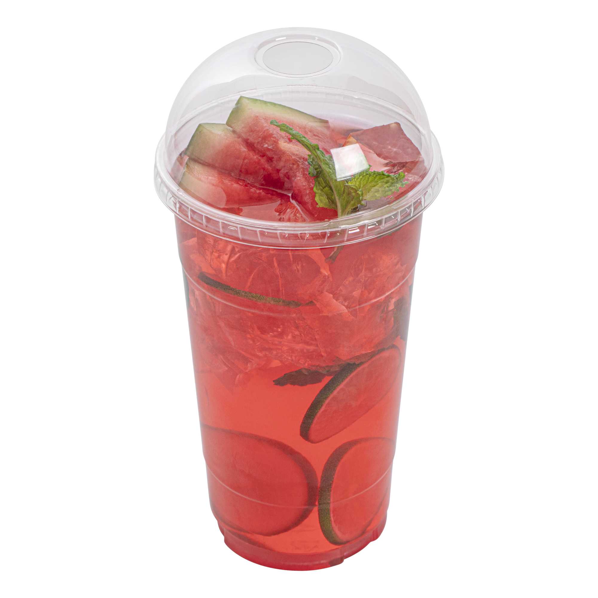 Visage Clear Plastic Dome Lid - Fits 32 oz Cold Cup - 50 count box