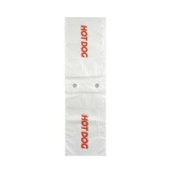 Bag Tek Plastic Printed Deli Saddle Bag - Hot Dog, with Flip Top - 5 1/4