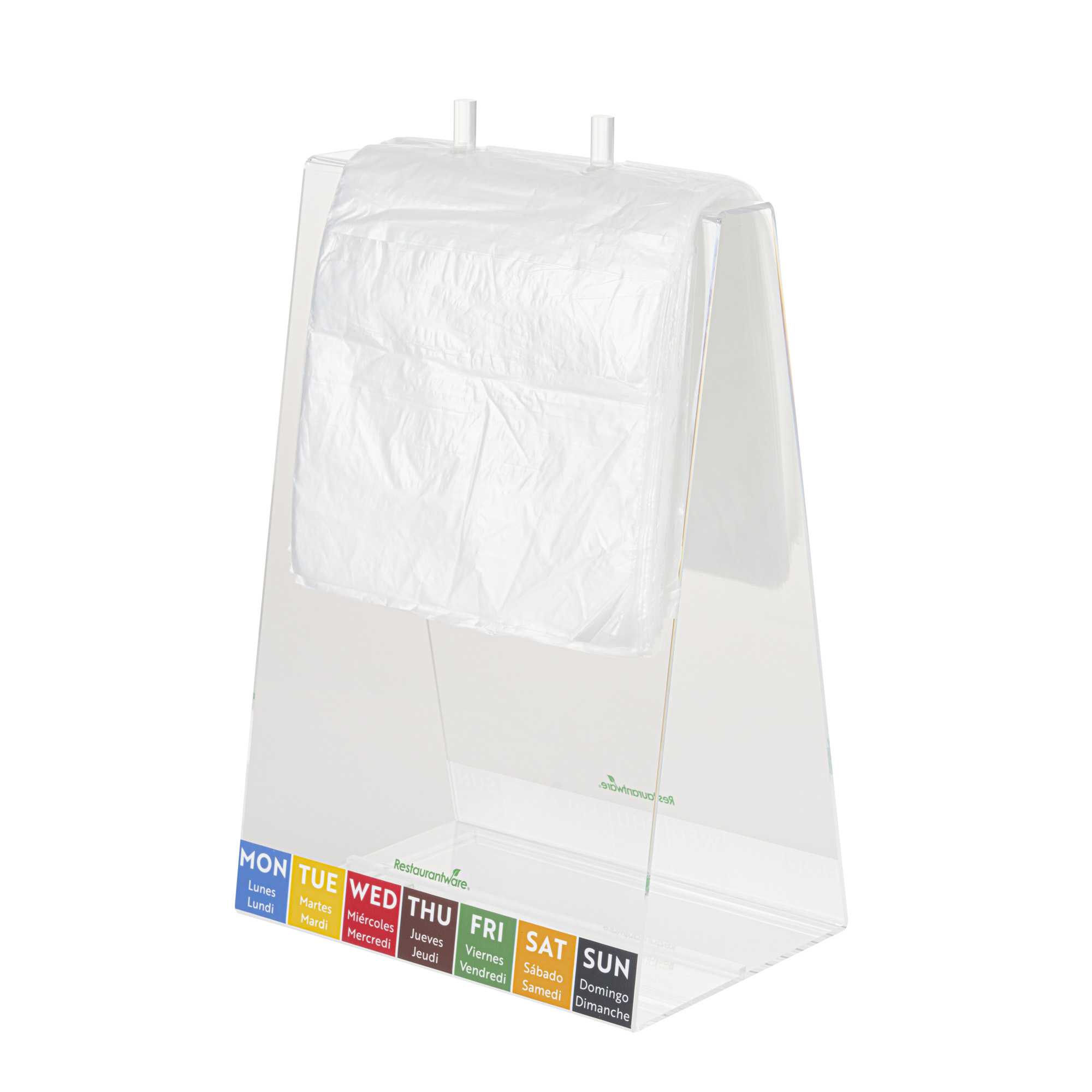 Bag Tek Plastic Unprinted Deli Saddle Bag - with Flip Top - 7 1/2" x 7 1/2" - 2000 count box
