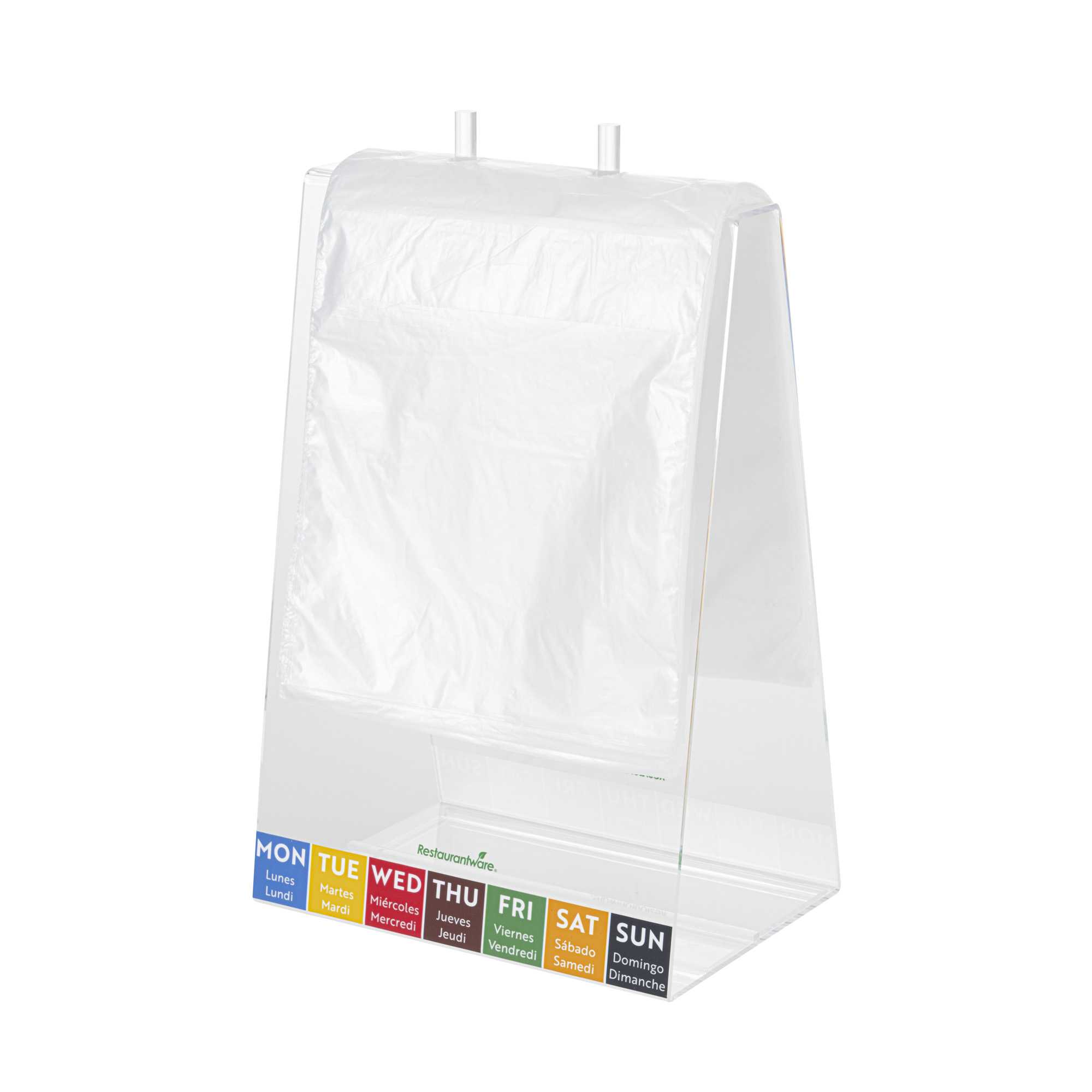 Bag Tek Plastic Unprinted Deli Saddle Bag - with Flip Top - 8" x 10" - 2000 count box