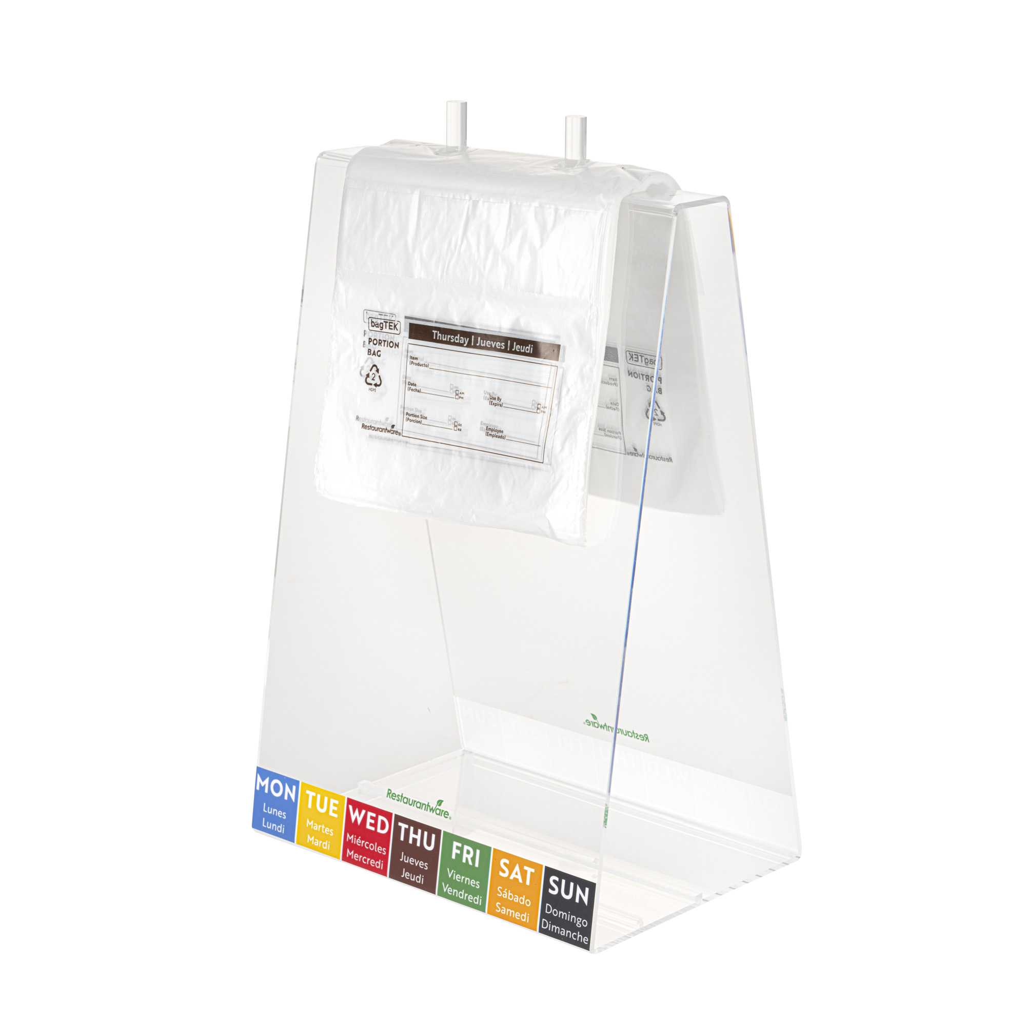Bag Tek Clear and Brown Plastic Day Of The Week Thursday Portion Bag - Trilingual - 6 1/2" x 7" - 200 count box