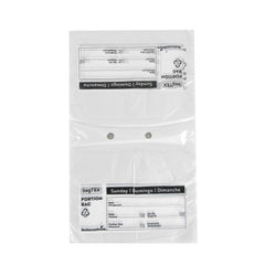Bag Tek Clear and Black Plastic Day Of The Week Sunday Portion Bag - Trilingual - 10