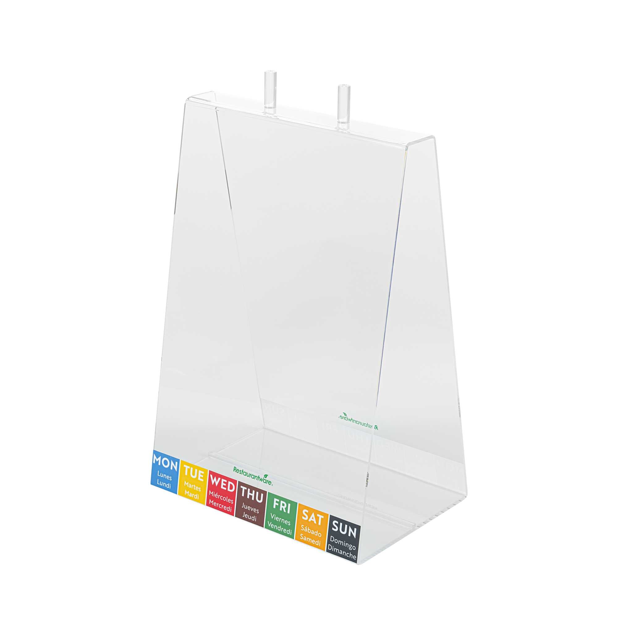 Bag Tek Clear Acrylic Portion Bag Dispenser - 9 1/4" x 6 1/4" x 13 1/4" - 6 count box