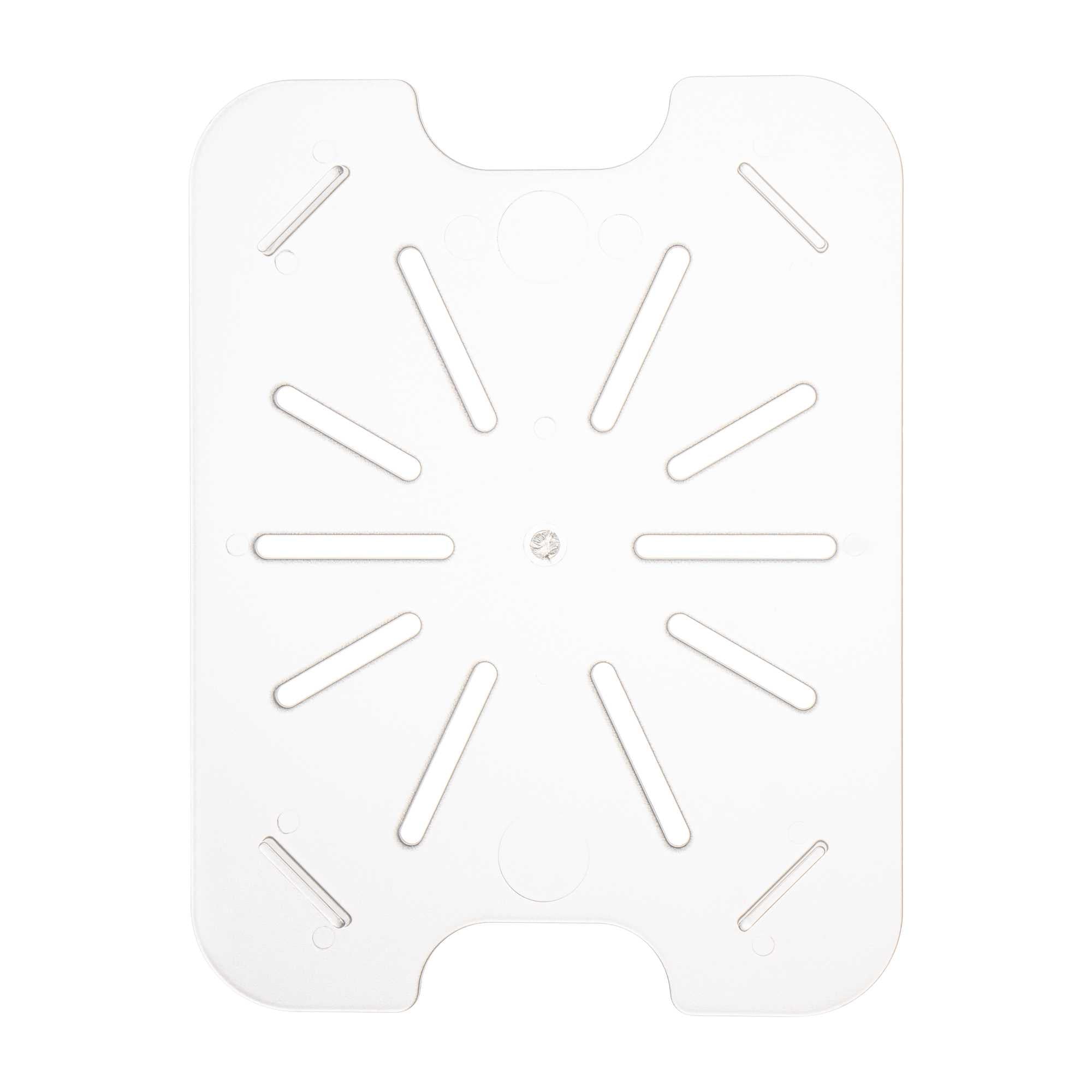 Met Lux 1/2 Size Clear Polycarbonate Drain Tray - 40 count box