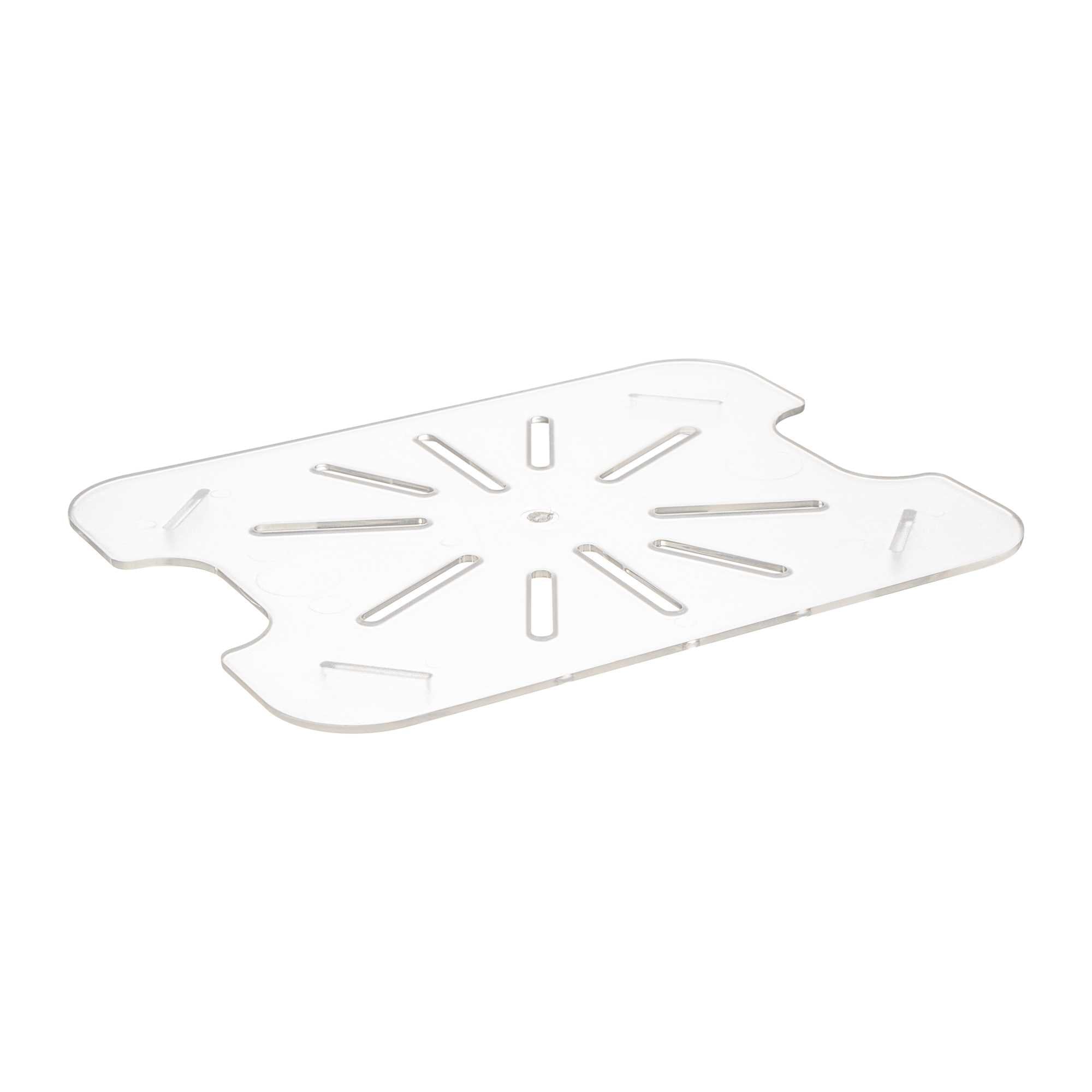 Met Lux 1/2 Size Clear Polycarbonate Drain Tray - 40 count box