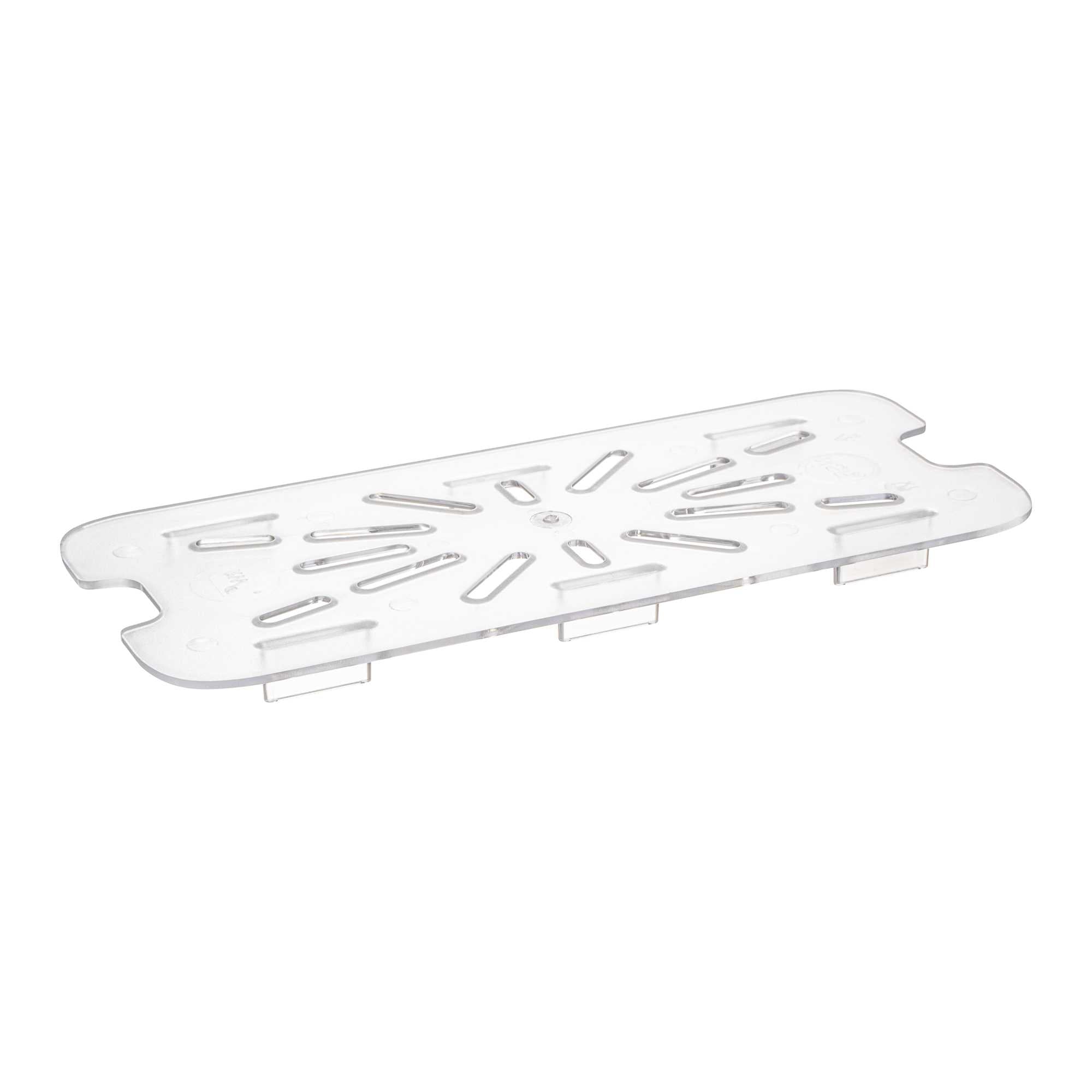 Met Lux 1/3 Size Clear Polycarbonate Drain Tray - 80 count box