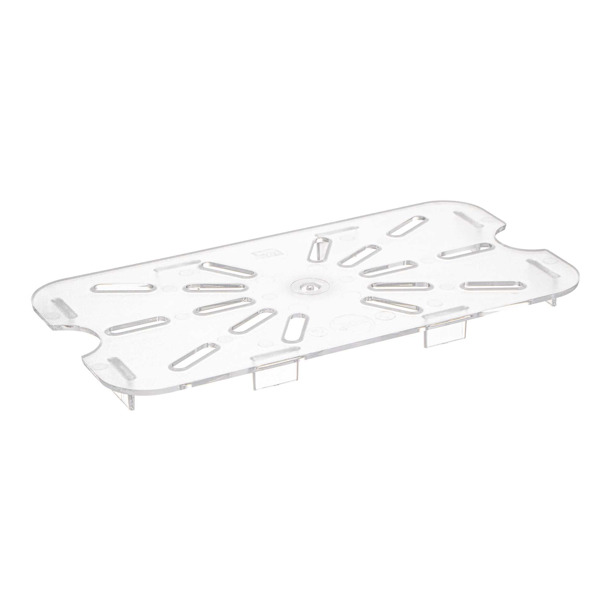 Met Lux 1/4 Size Clear Polycarbonate Drain Tray - 80 count box