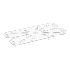 Met Lux 1/4 Size Clear Polycarbonate Drain Tray - 80 count box