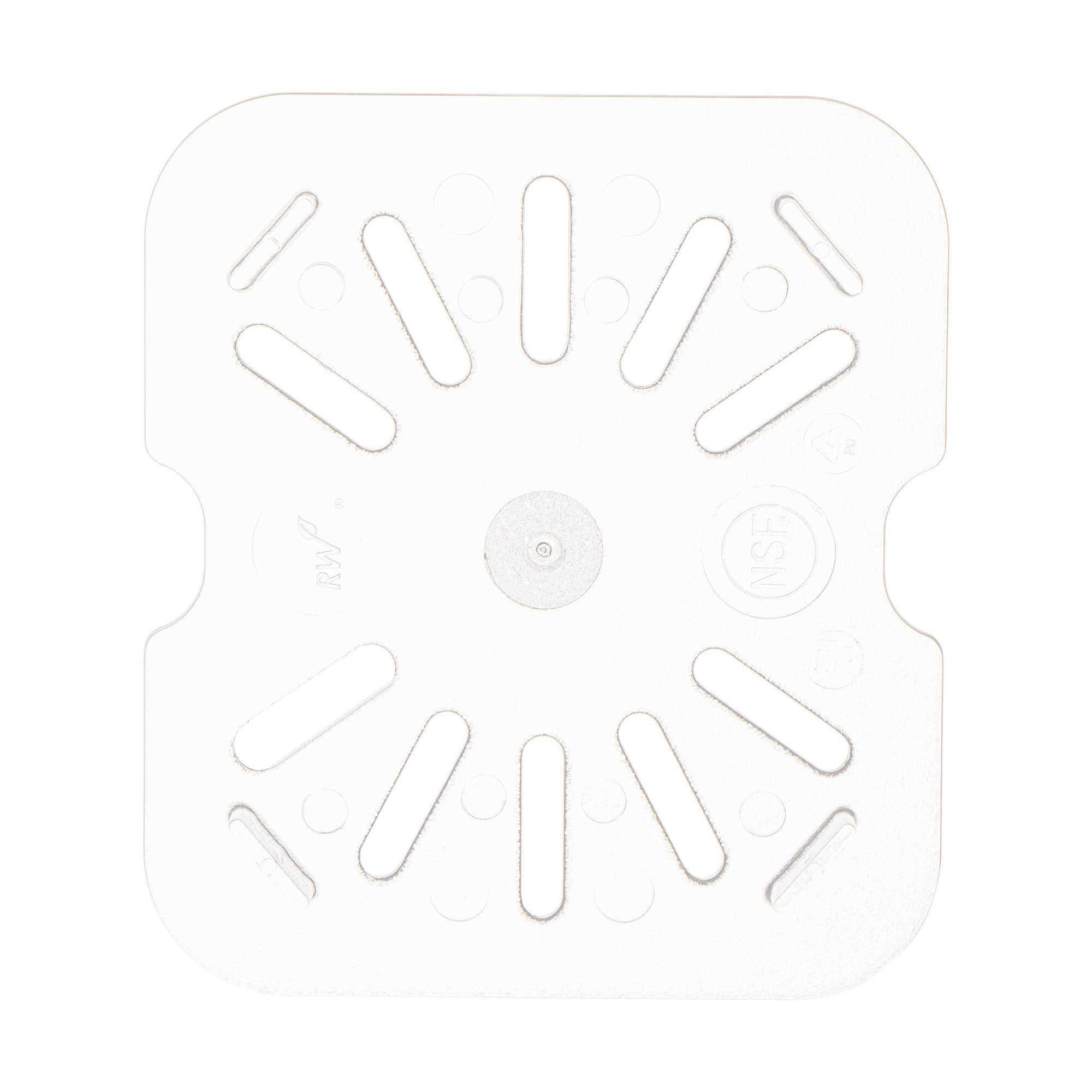 Met Lux 1/6 Size Clear Polycarbonate Drain Tray - 100 count box