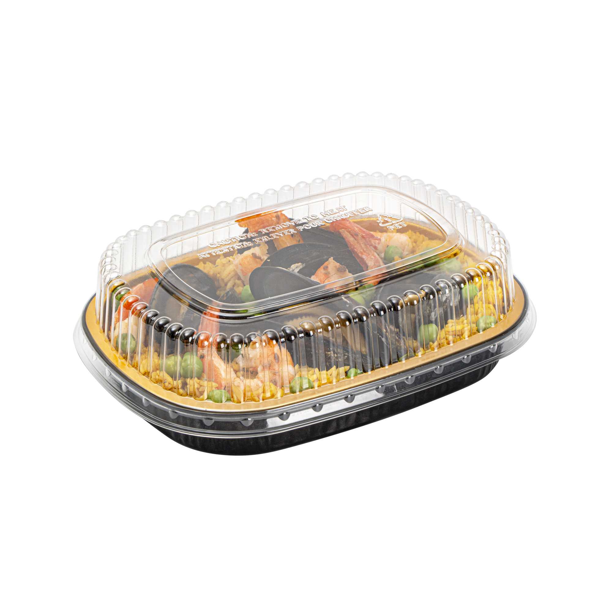 Foil Lux Clear Plastic Lid - Fits 25 oz Foil Take Out Pan - 100 count box