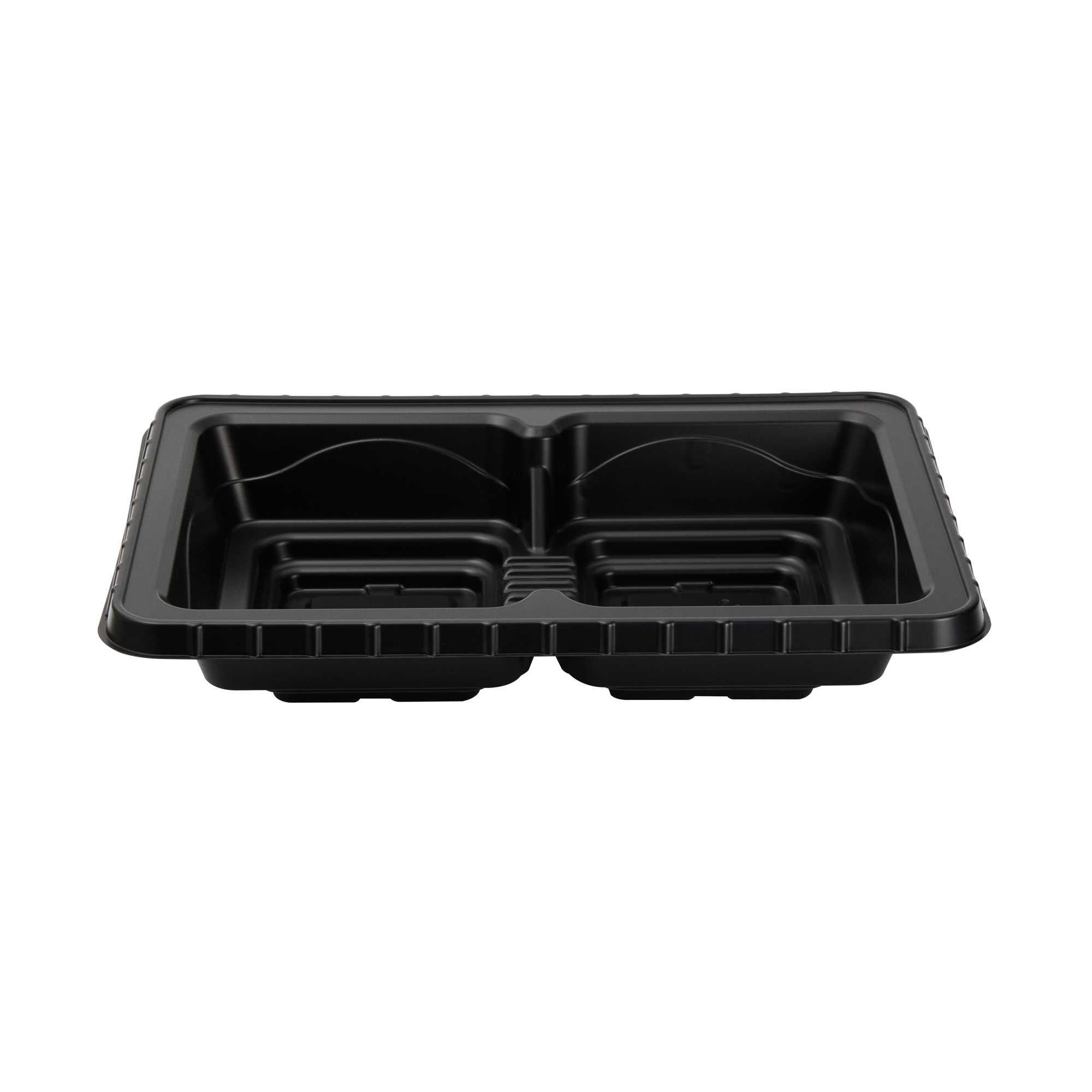 TURBOHEAT Black Plastic Flameless Disposable Food Warming Tray - For 2 Half Size Pans - 5 count box