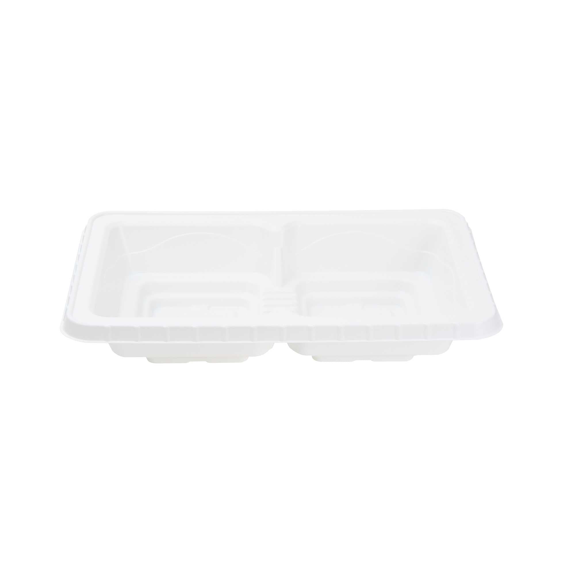 TURBOHEAT White Plastic Flameless Disposable Food Warming Tray - For 2 Half Size Pans - 5 count box