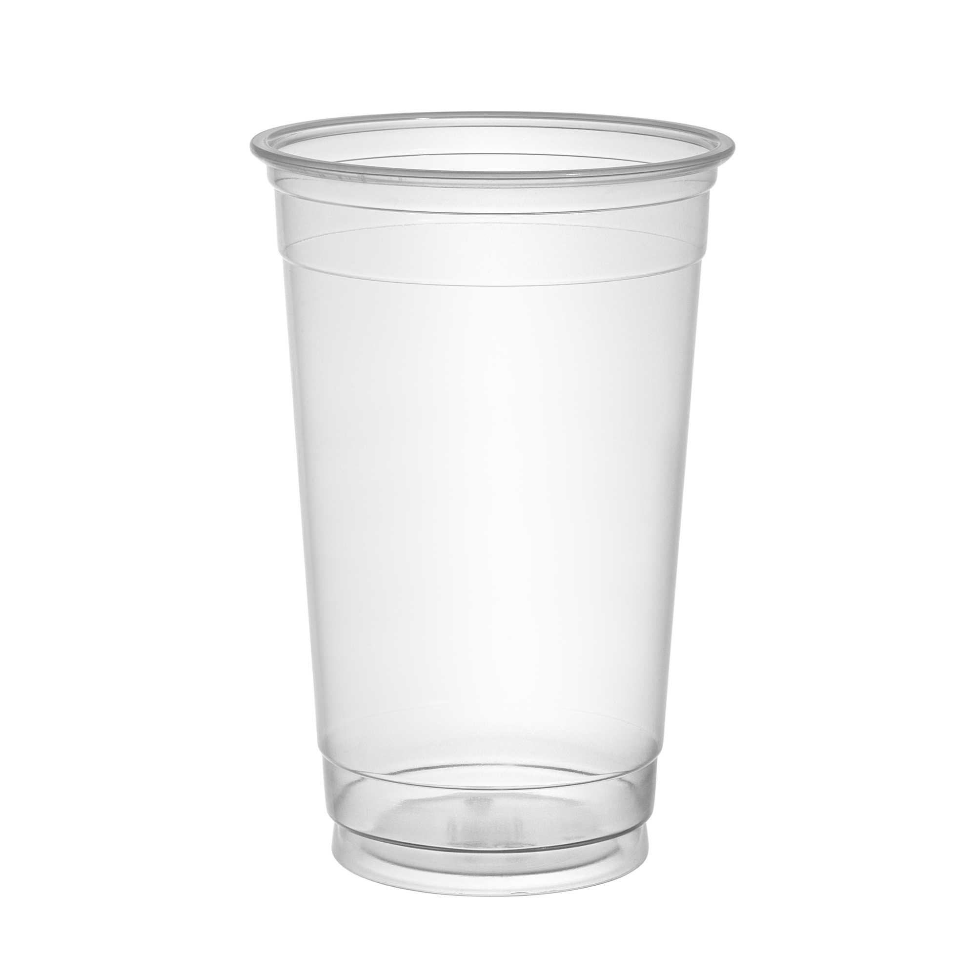 Chef 101 20 oz Clear Plastic Cold Cup - 3 1/2" x 3 1/2" x 5 1/2" - 1000 count box