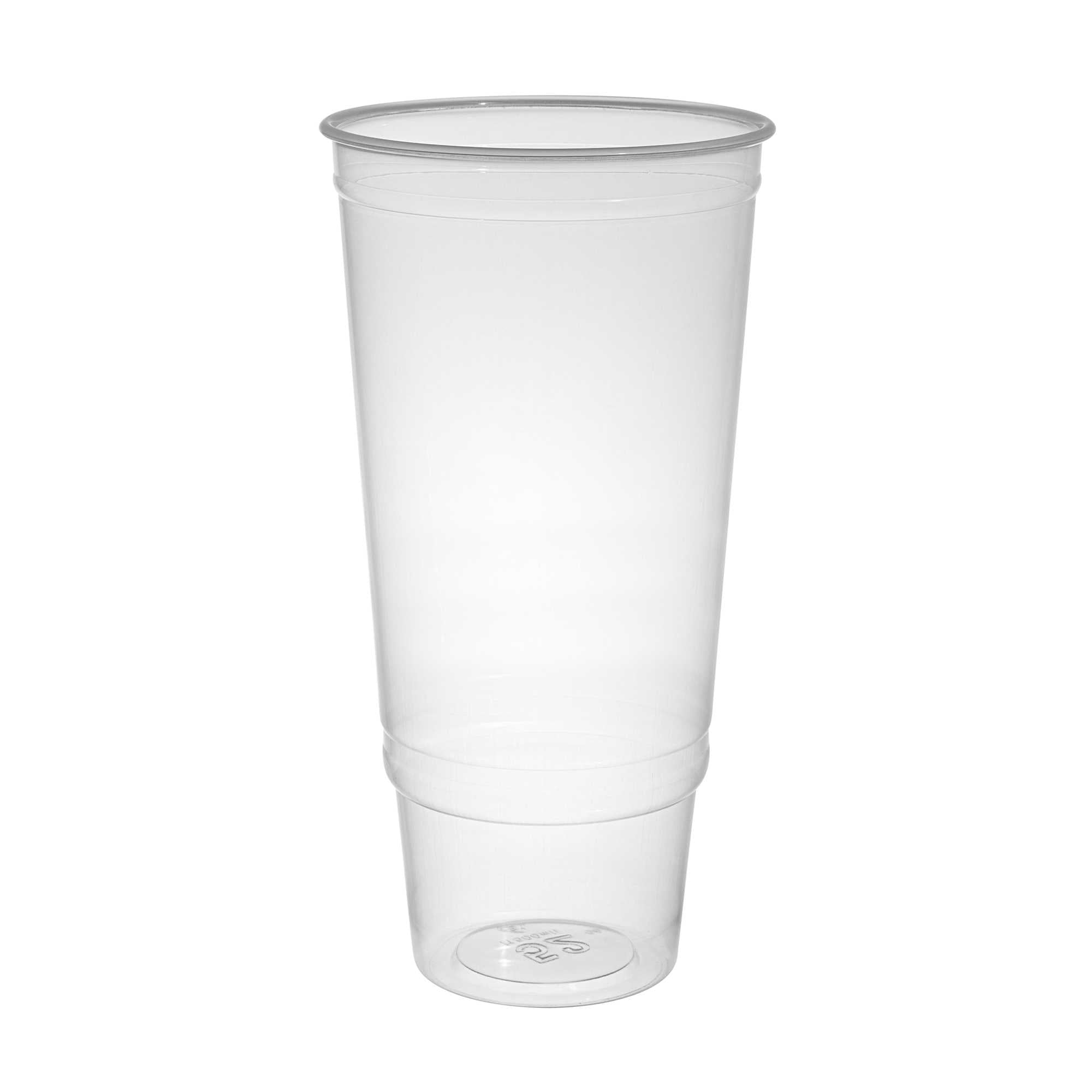 Chef 101 52 oz Clear Plastic Cold Cup - 4 1/2" x 4 1/2" x 8 1/2" - 500 count box