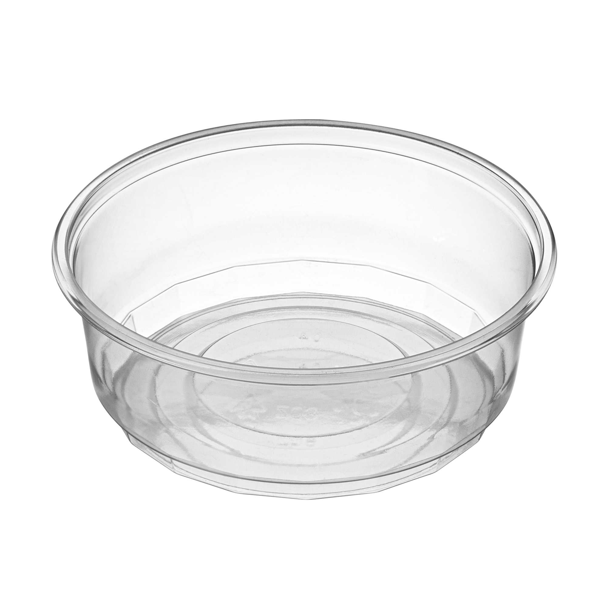 SustainaLite 8 oz Clear Plastic To Go Deli Container - 3 1/2" x 3 1/2" x 1 3/4" - 50 count box