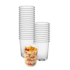 SustainaLite 32 oz Clear Plastic To Go Deli Container - 2 3/4