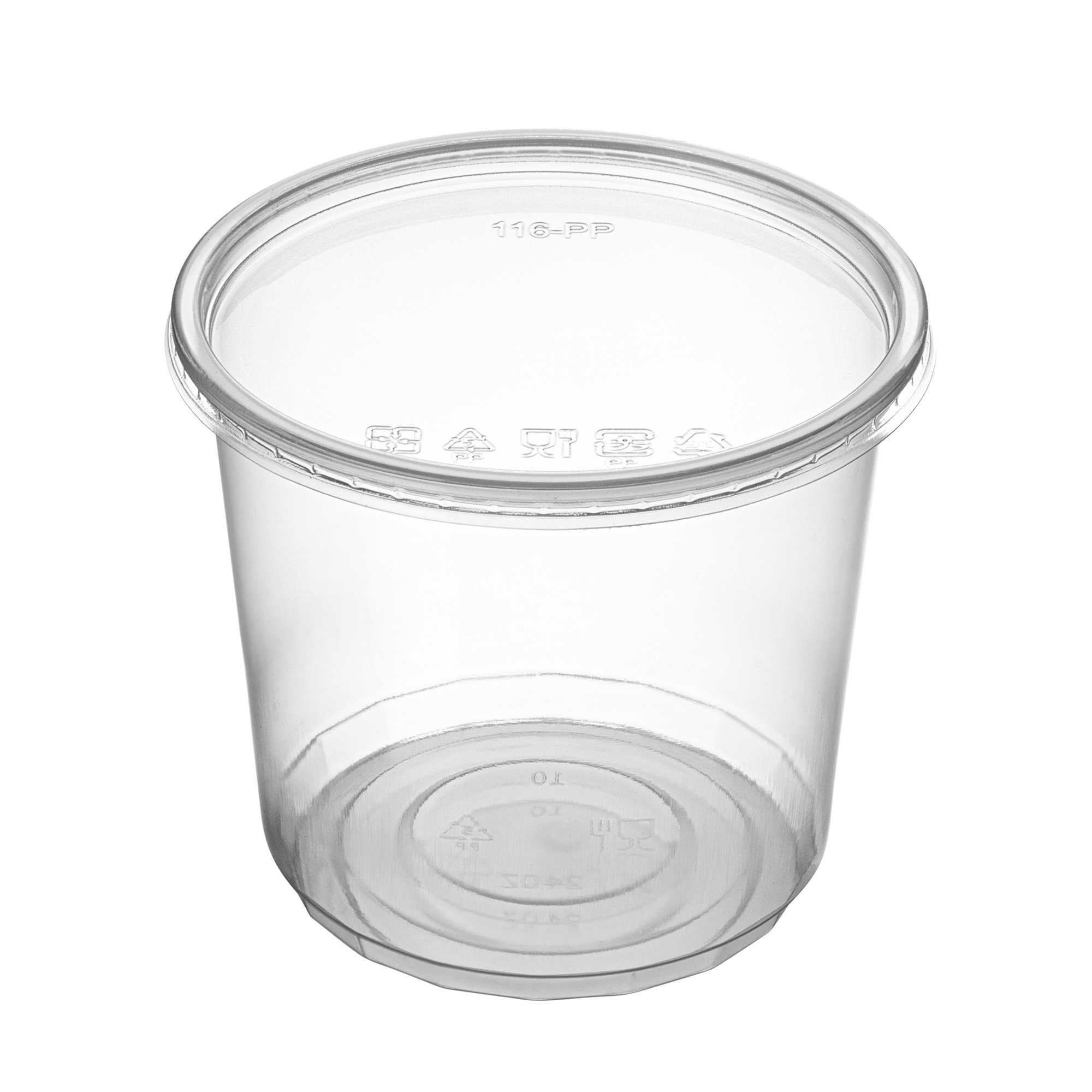 SustainaLite 24 oz Clear Plastic To Go Deli Container - with Lid - 3 1/4" x 3 1/4" x 4 1/4" - 500 count box
