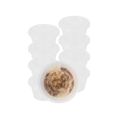 SustainaLite 51 oz Round Clear Plastic Food Container - with Lid, Microwavable - 4 3/4