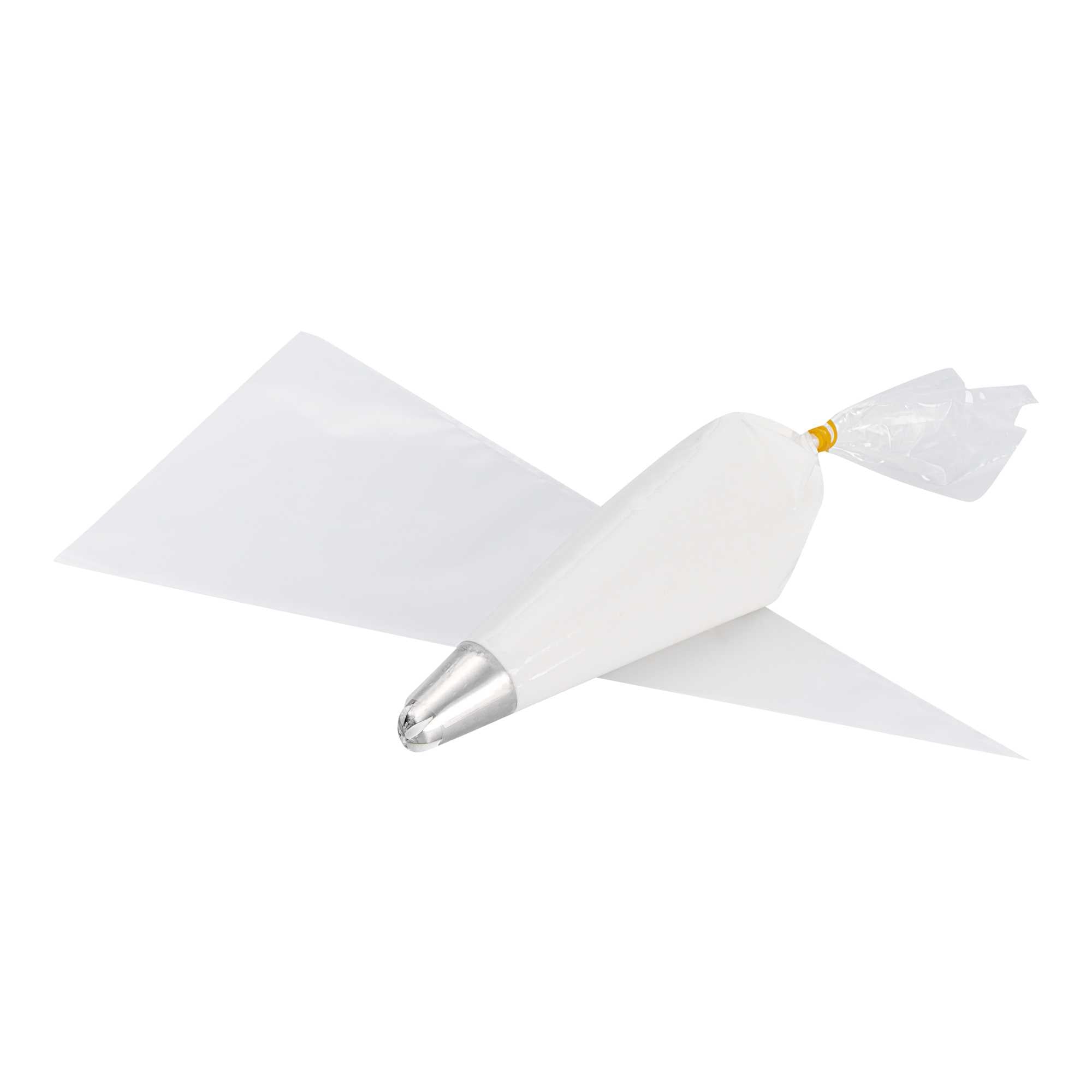 Pastry Tek Clear Plastic Disposable Pastry Piping Bag - 100 Bags / Roll - 14" - 1 count box