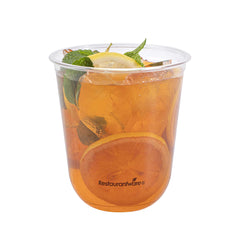 Visage 12 oz U-Shape Clear PET Plastic Drinking Cup - Rounded Bottom 3 1/2