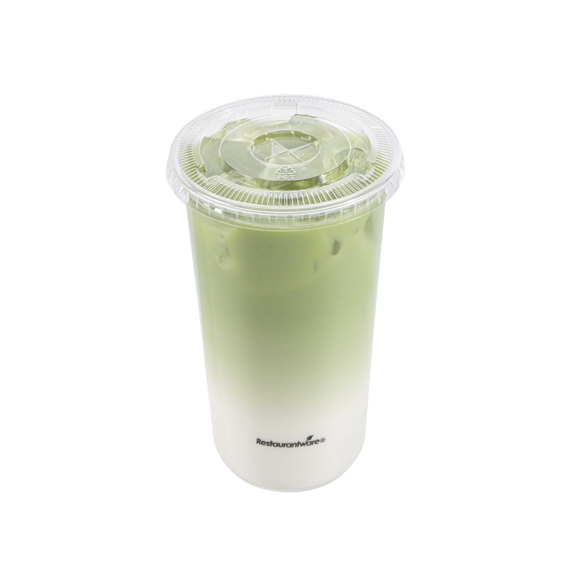 Visage Round Clear PET Plastic Flat Lid - Fits 12, 16, and 20 oz Drinking Cups - 3 3/4" x 3 3/4" - 1000 count box