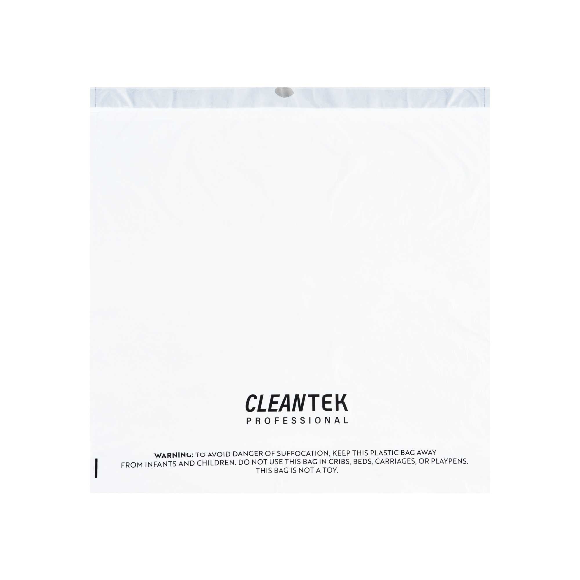 Clean Tek Professional 8 gal White Plastic Trash Can Liner - Medium Density, Drawstring Closure - 22" x 22" - 50 count box