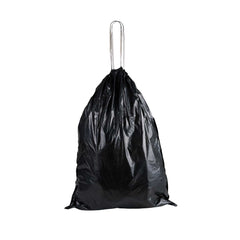 Clean Tek Professional 23 gal Black Plastic Trash Can Liner - Medium Density, Drawstring Closure - 38